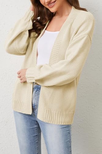 Image of Cakulo Womens 2024 Cardigan Sweaters Fall Oversized Chunky 3D Flower Open Front Knit Cardigans Trendy