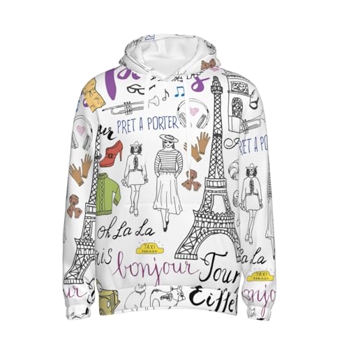 Sweat à capuche Tour Eiffel symbole de Paris à partager à deux