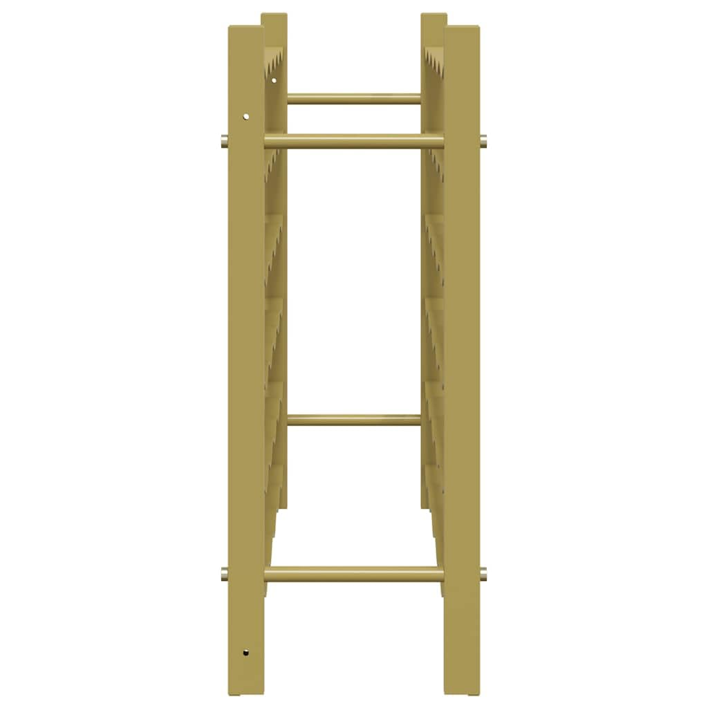 Goldenes Weinregal aus Metall für 36 Flaschen, 6 Ebenen, Flaschenregal mit Wandhalterung für Küche, Speisekammer, Hausbar, Keller, geordnete Aufbewahrung und stilvolle Lagerung