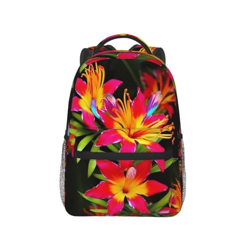 Sac à dos ordinateur léger style hawaïen floral et coloré - 6