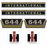  IHC International 644 Gold Klein - Traktor Schlepper Aufkleber Klebefolie