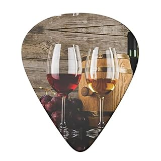 Verres à vin rouge et raisins avec médiator en bois pour guitare acoustique, guitare électrique, basse, ukulélé – fin… - Les Beatles, Paul McCartney, John Lennon, RIngo Starr, George Harrison Verres à vin rouge et raisins avec médiator en bois pour guitare acoustique, guitare électrique, basse, ukulélé - fin… – Image 3