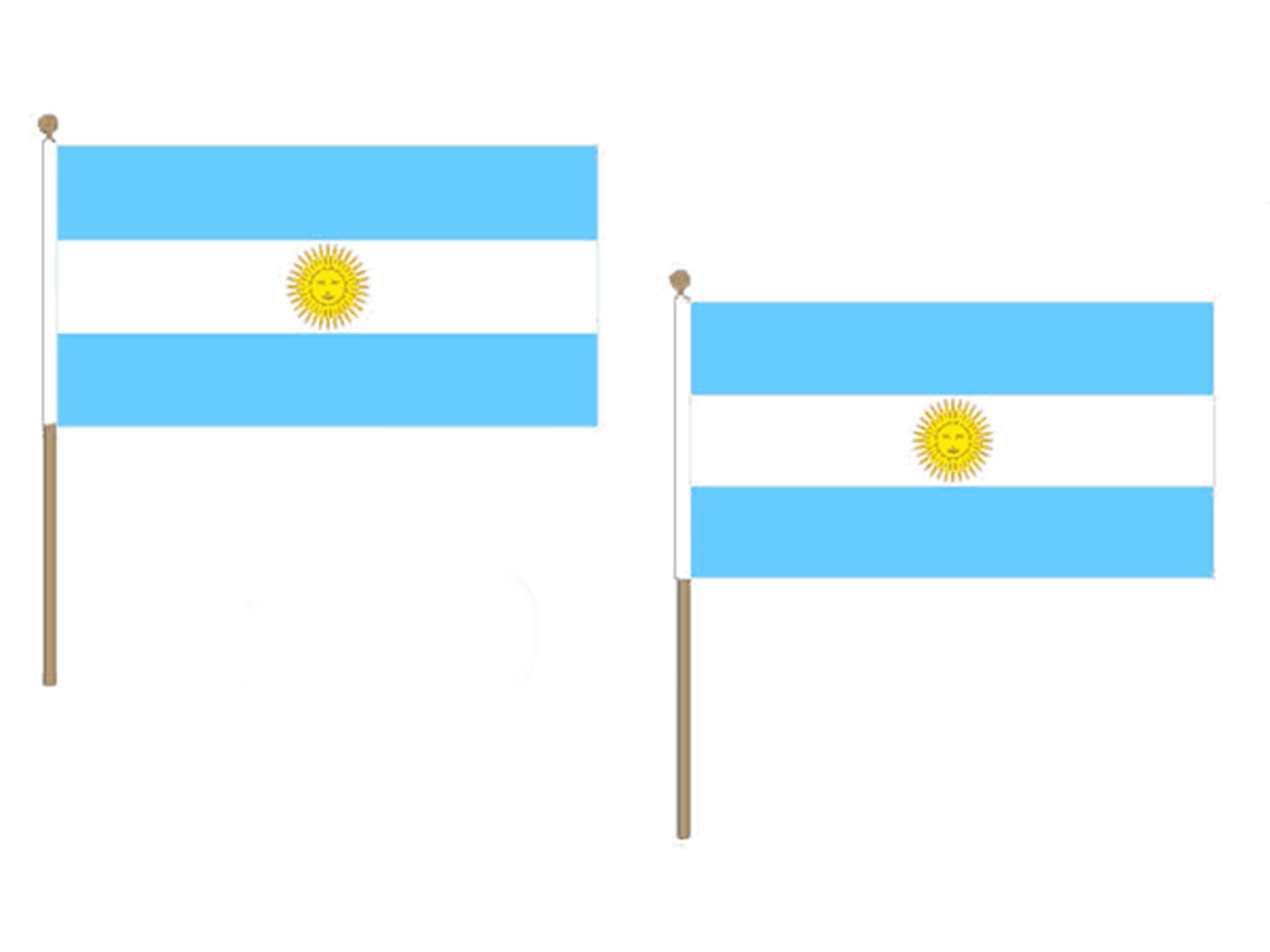 Drapeau Argentine 45x30cm lot de 10 pour équiper vos groupes sans rupture