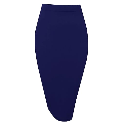 Women's Bodycon Pencil Skirts Basic Elastic High Waisted Stretch Short