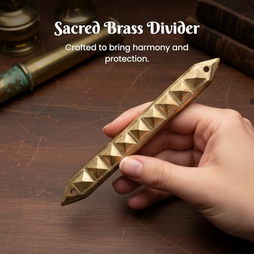 Image of Plus Value Vastu Strip Brass Pyramid Divider Virtual Partition for North, North-West Defect Vastu Remedy Home, Office and Plot Correction (Size: 5 inches)