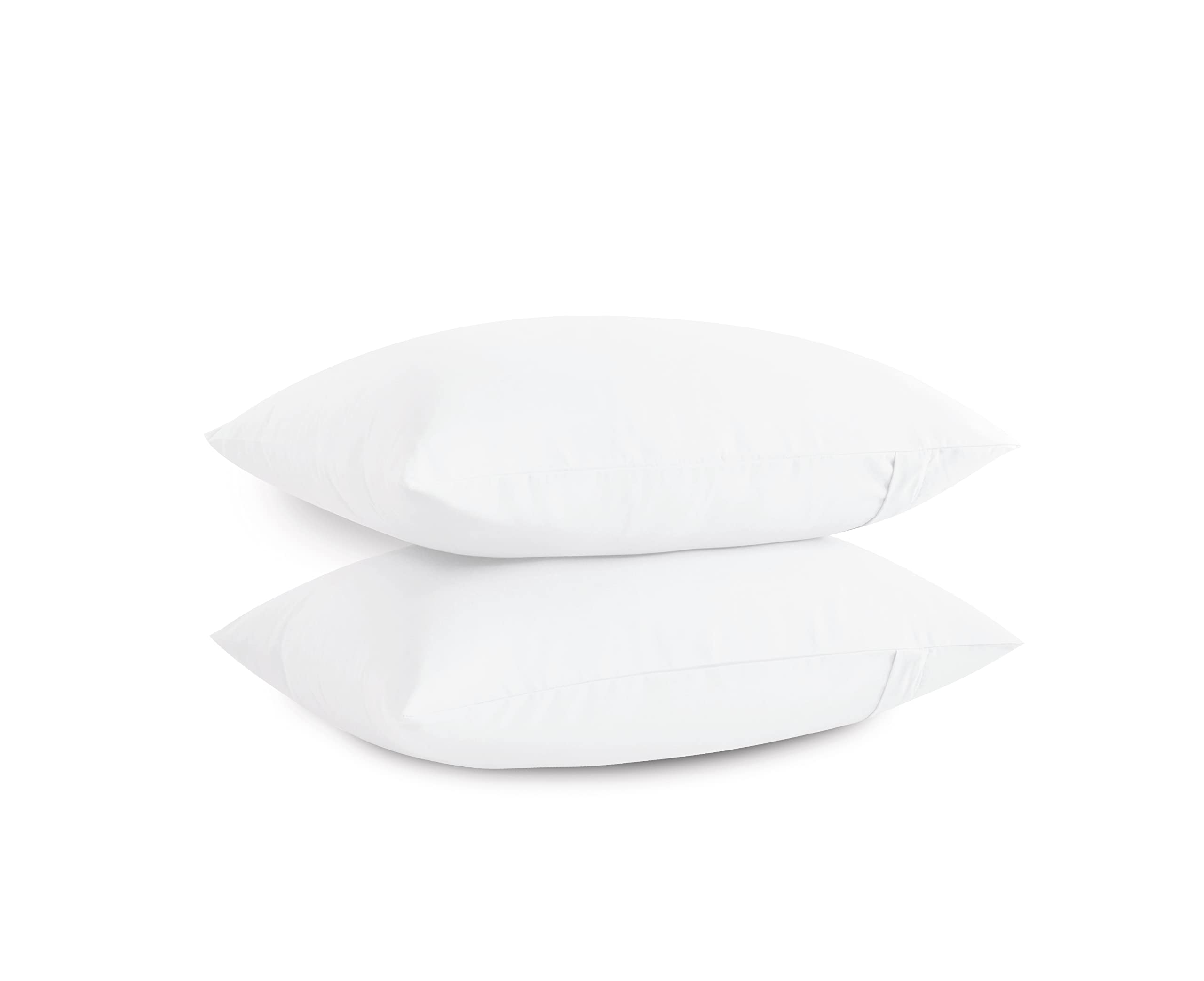 DreamHome Microfiber Pillowcases with Zipper (2 Pillowcases - King, White)