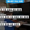 BROTOU Removable Piano Keyboard Stickers, 88/61 Key Full Size Piano Keyboard Note Labels Reusable Piano Notes Guide for Beginner with Box (88-Keys Black)