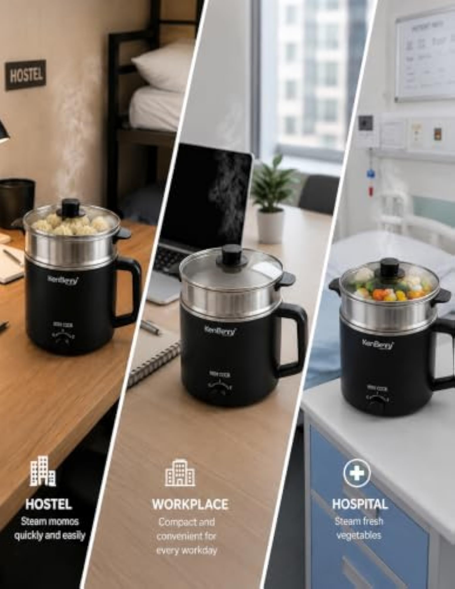 Handy Cook Multipurpose Stainless Steel Electric Kettle