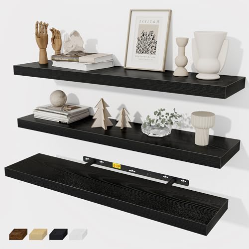 Fun Memories 30 Inch Floating Shelves Set of 3, Farmhouse