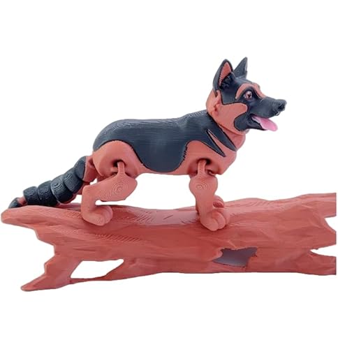 1pcs 3D Printed German Shepherd Model with Movable Joints