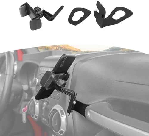 RT-TCZ for Jeep Wrangler Multi-Function Phone Holder, Radio Holder Walkie Talkie Mount Bracket,Bolt-on Stand Bracket Organizer for 2011-2018 Jeep Wrangler JK JKU