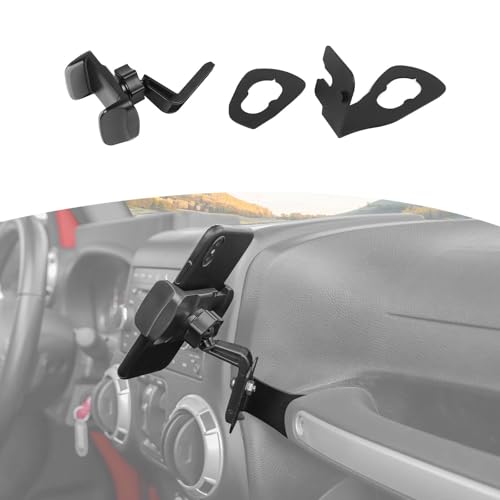 RT-TCZ for Wrangler JK Radio Mic Mount Holder, Passenger Grab Bar Walkie Talkie Phone Mount for Jeep Wrangler JK JKU 2011 2012 2013 2014 2015 2016 2017