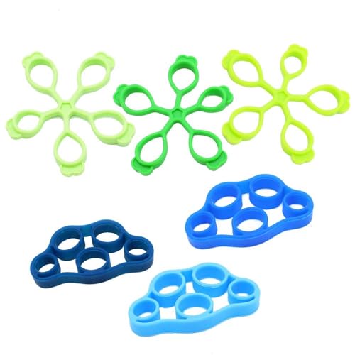 Finger Exerciser 6 Pezzi Finger Resistance Band Allenamento Presa Avambraccio Utilizzato per l'allenamento di Riabilitazione Delle Dita e Delle Braccia e Arrampicata Atleta