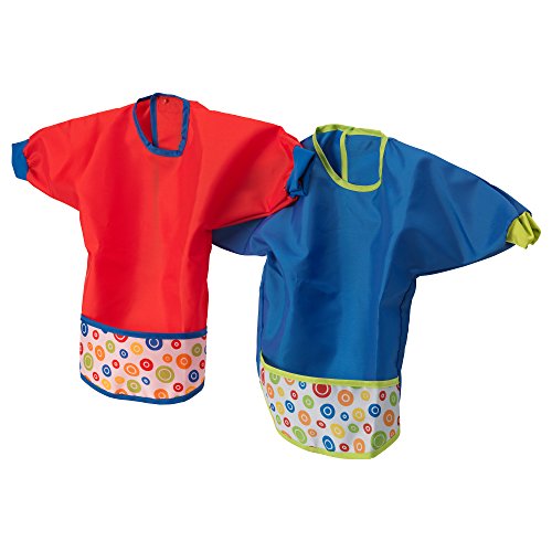 KLADD PRICKAR Bib, assorted sets of red and blue - pack of 2
