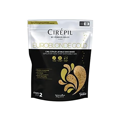 Cirepil - Euroblonde Gold - 800g / 28.22 oz Wax Beads Bag - Light Monoi Scent - Ultra Fluid Gel Texture - All-Purpose & Easy Removal Cover