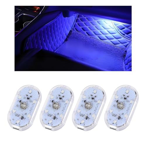 Lámparas LED interiores inalámbricas para auto 4 unidades miniatura 1