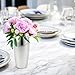 StainlessLUX 72202 Brilliant Oblong Stainless Steel Flower Vase, 4.6 Inches Diameter x 9.4 inches Height
