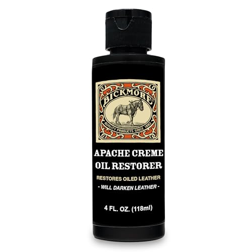 Bickmore Apache Creme Oil Restorer 4 Ounce - Put The Color Back Into Your Dried, Worn Out Work Boots - Restores, Protects, Conditions and Treats Oiled Leather