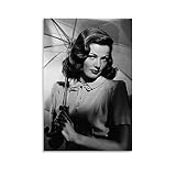 Poster sur toile de l'actrice de scène et de cinéma américain Tierney rétro 60 x 90 cm