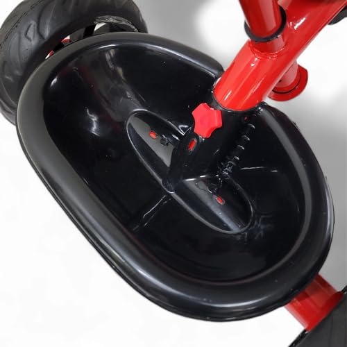 Image of MEKASHI T-001MW Plug N Play Kids Trike /Baby Tricycle, Big Size Storage Basket, Bell, Comfortable Seat with Seat Belt, 12 to 48 Months, Load Upto 35Kg, Easy Assembly, Heavy Guage Steel Frame, Red