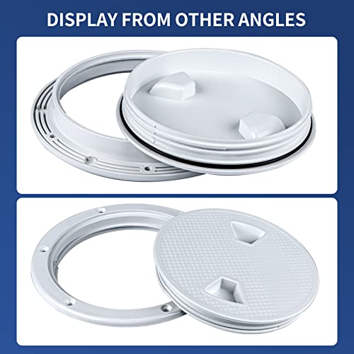 Smartmarine Boat Hatch Black 4" 6" 8" Round Non Slip Inspection Hatch W/Detachable Cover For Marine Boat Yacht (4 Inch) #TOP1