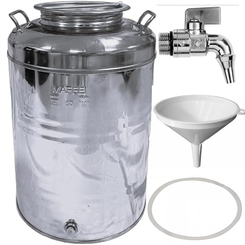 ✅𝑽𝑬𝑹𝑺𝑨𝑻𝑰𝑳𝑰𝑻𝑨':Ideali per conservare olio d’oliva, oli di semi, vino, liquidi alimentari o altre sostanze sensibili. Possono essere usati in cucine domestiche, ristoranti, aziende agricole e industrie alimentari. I bidoni inox sono dotati di maniglie robuste per facilitare il trasporto e l'uso quotidiano,