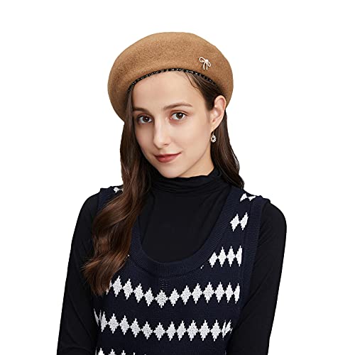 Béret femme laine marron BeFur | Finis les cheveux décoiffés