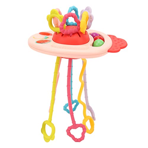 Brinquedo Sensorial de Corda de Puxar, Brinquedo de Fita de Puxar Corda de Criança, Rabanete, Silico