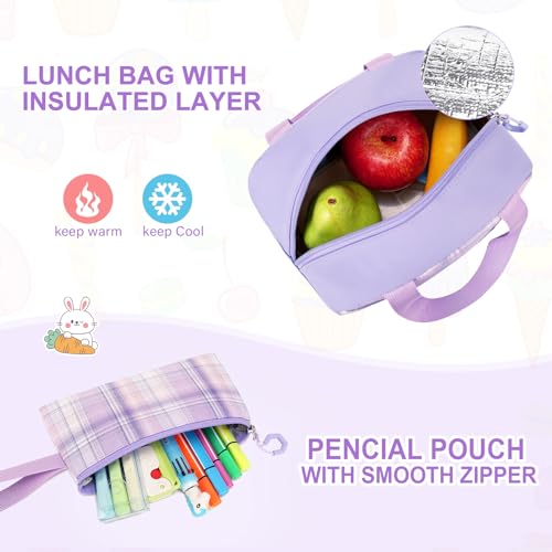 Bevalsa Mochila escolar para meninas, crianças, adolescentes, ensino fundamental, ensino médio, estu