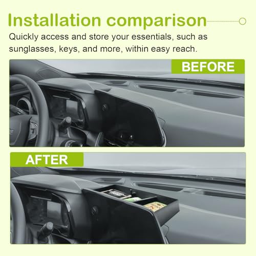 Image of HGWEI Dash Storage Tray Compatible with Chevy Trax 2024 2025 2026 Interior Accessories Center Console Dashboard Organizer for Trax (LT /2RS / ACTIV) Behind 11-inch Display Screen Mounted Holder