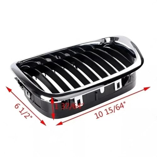 Rejilla frontal negra 51137005837 compatible con modelos E39 de 1997 a 2003 6