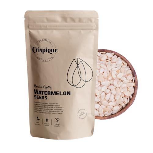 Image of Crispique Premium Raw Pealed Watermelon Seeds 200g | Natural & Nutritious | Healthy Snacks, Rich in Protein, Fiber & Antioxidants