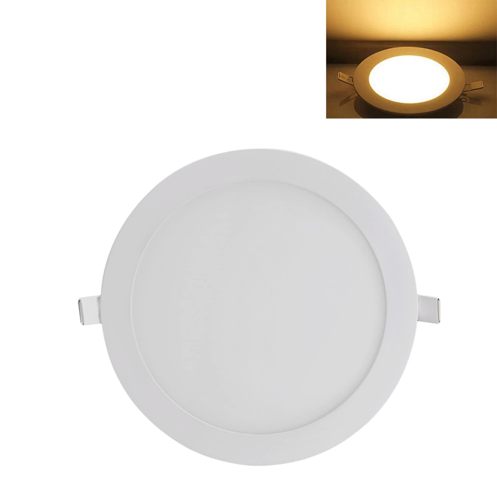 TTiiLoe 18W LED Recessed Ceiling Light, 3000K Warm White Downlight for Ceiling, Hole Φ 200 mm, 1260lm Spotlights for Bedroom Kitchen Soffit Living Room Hallway