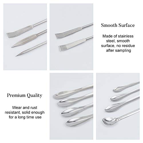image for OLYCRAFT 26PCS Stainless Steel Lab Measuring Spatula Set, Micro Lab Sc