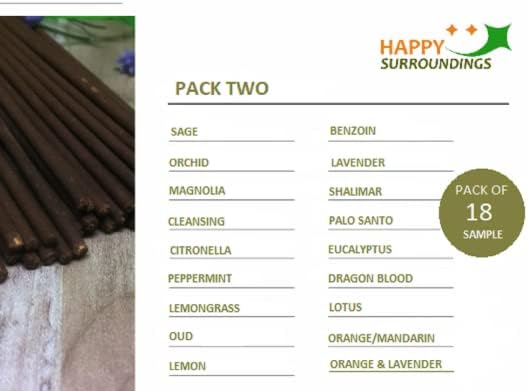 Sample Pack of Incense Sticks - 100% Natural Incense Sticks - Christmas Incense Sticks - Traditional Indian Incense - ISSP (All Packs)