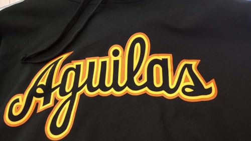 Aguilas - Black Hooded with black-gold-orange letters2