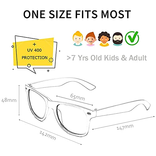 SUNOVELTIES 12 Pack Neon Colors Sunglasses Classic Retro Party Favors Sunglasses for Unisex Adult4