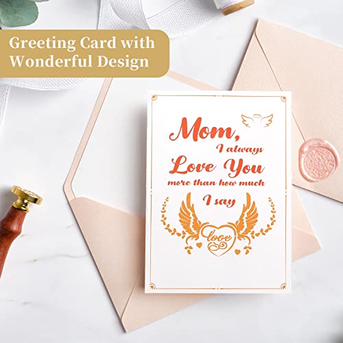 Gifts For Mom, Jyps Angel Solar Wind Chimes For Outside With Mother's Day Card, Windchimes Unique Birthday Gifts From Daughter & Greeting Card For Mom, Chimes For Outdoors Garden Decor #TOP1