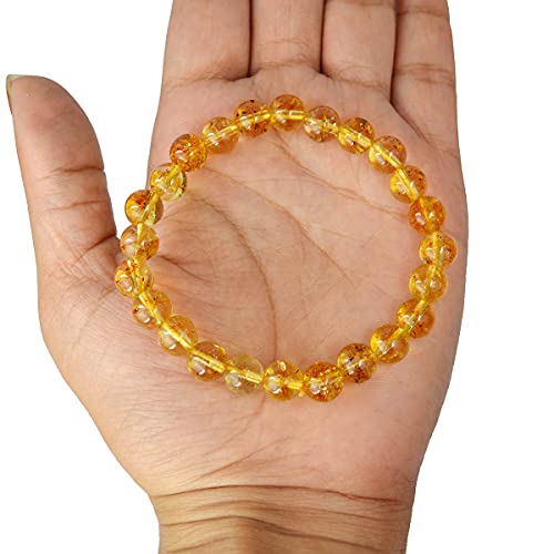 Image of Certified Natural Crystal Stone 8 mm Round Beads Bracelet for Men & Women | Reiki Charged Gemstone Bracelet | Multiple Stone Variants Available