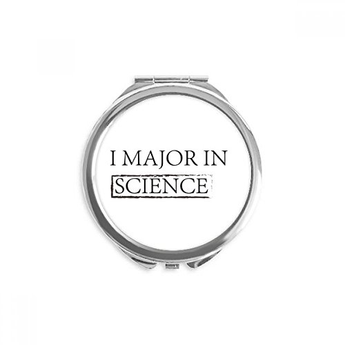 Miroir à la main de poche avec citation de science, cadeau original multicolore