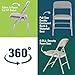 National Public Seating 2200 Series Steel Frame Upholstered Premium Fabric Seat and Back Folding Chair with Double Brace, 480 lbs Capacity, Model 2202 Graystone/Gray (Carton of 4)