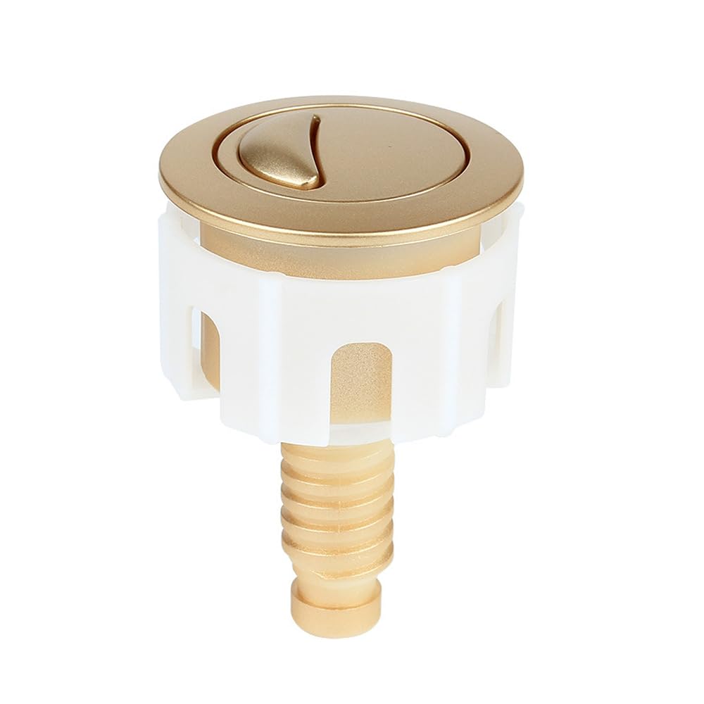 Toilet Flush Button Replacement, Push Button Compatible Toilet Cistern Flush Parts (Gold)