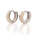 Small Two Tone Gold Tone & Silver Tone Hoop Huggie Earrings
