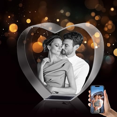 Photo cristal 3D personnalisée en verre gravé d'art pour salon