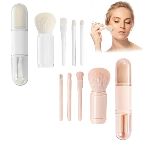 VPOUERY 2 Set Porta Brochas de Maquillaje de Viaje Funda de Silicona para Brochas de Maquillaje Estuche Adecuado para Brochas de Maquillaje