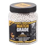 Game Face 20GPW5J 6mm Match Grade .20-Gram 6mm White Airsoft BBs (5000-Count)