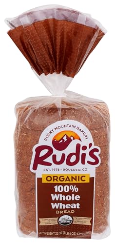 RUDIS Bread 100% Whole Wheat Organic, 22 oz