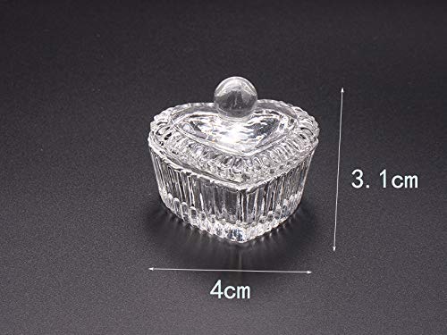 Dappenglas/Dappen Dish mit Nagel Pinsel Stifte - 1 Stück Klar Nail Art Acryl Tasse Glasschale Glas Crystal Cup Glaswaren… – Bild 3