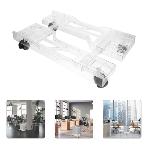 Soporte para CPU bajo el escritorio con ruedas móviles ajustable para torre de computadora, ideal para oficina en casa miniatura 7