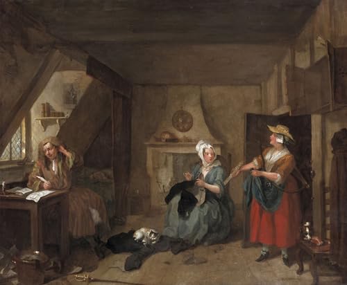 Affiche Le Poète en Détresse de William Hogarth : Une Toile Haut de Gamme 60x90 cm pour Chambre